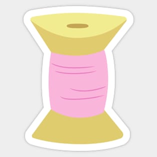 Spool of pink thread Sticker